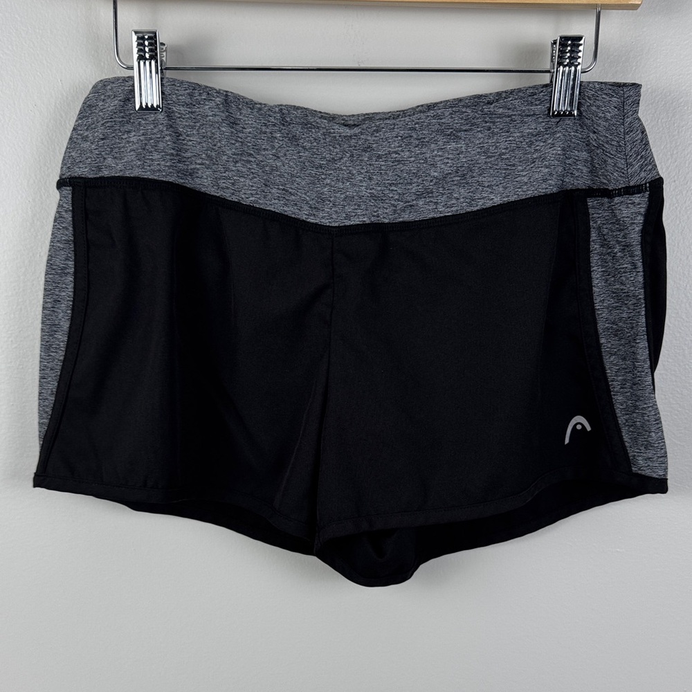 Head Women's Black and Gray Athletic Shorts - M